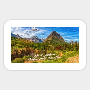 Mount Wilbur and Swiftcurrent Mountain Sticker